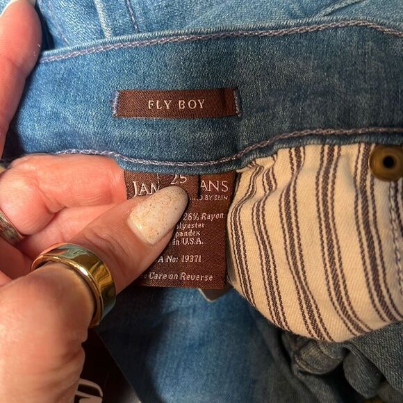 James Jeans Fly Boy Slim Trouser Jeans Sand Dry Wash Size 25 Made in USA - Picture 6 of 10